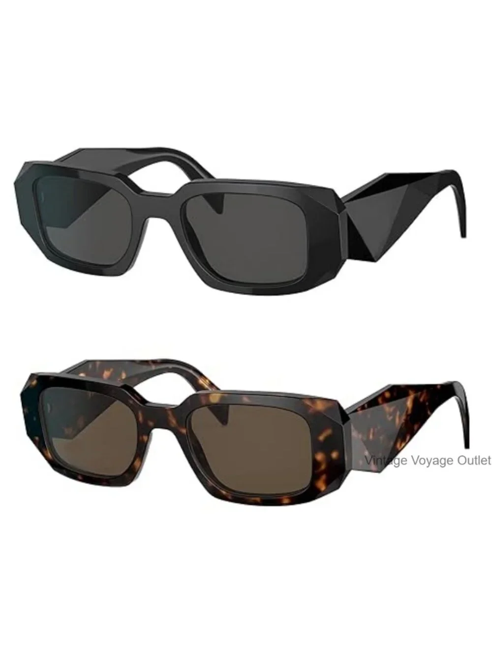 Trendy Rectangle Sunglasses for Women Men Retro Vintage Square Frame UV400